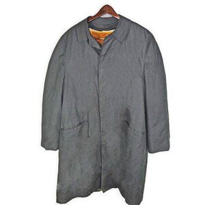 Vintage Tack Room Long Black Overcoat Jacket